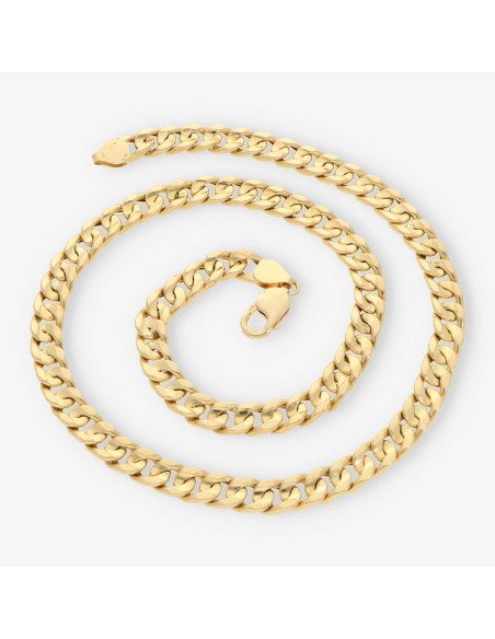 Cadena barbada en oro 18kt 61cm