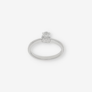 Anillo Tous en oro blanco 18kt con brillante 2