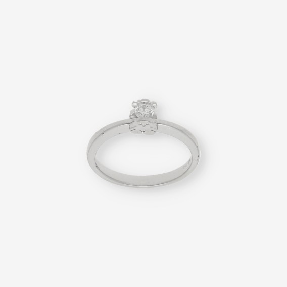 Anillo Tous en oro blanco 18kt con brillante
