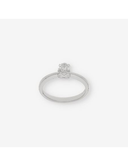 Anillo Tous en oro blanco 18kt con brillante