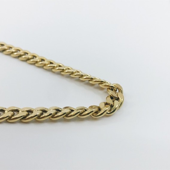 Cadena barbada en oro 18kt