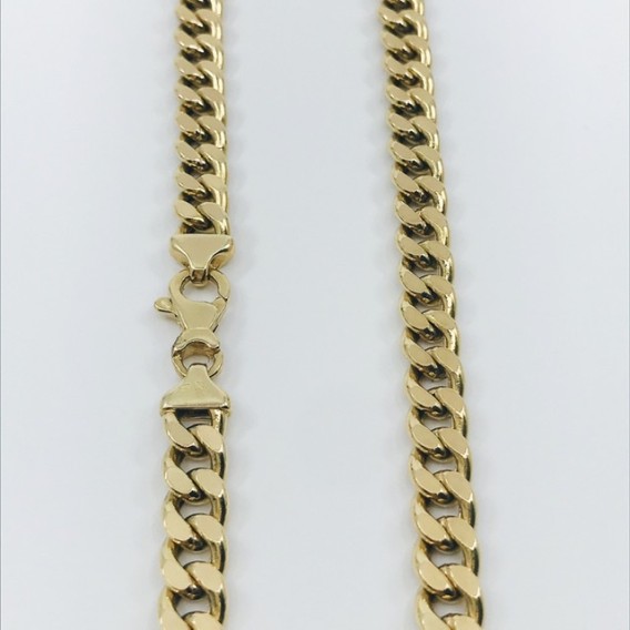 Cadena barbada en oro 18kt