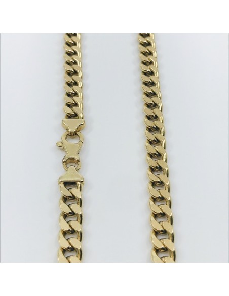 Cadena barbada en oro 18kt