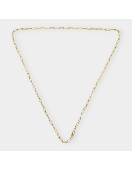 Cadena forzada eslabones largos en oro 18kt