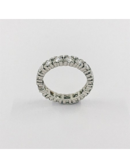 Alianza en oro blanco 18kt con brillantes