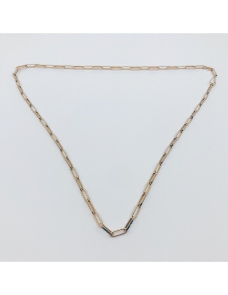 Cadena forzada eslabones largos en oro 18kt