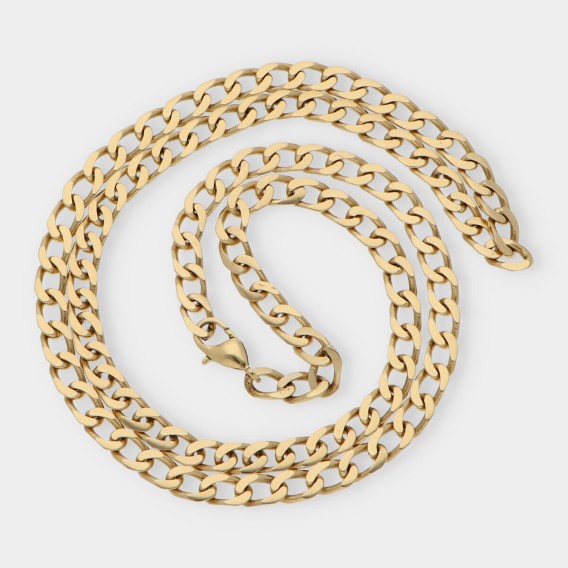 Cadena barbada en oro 18kt