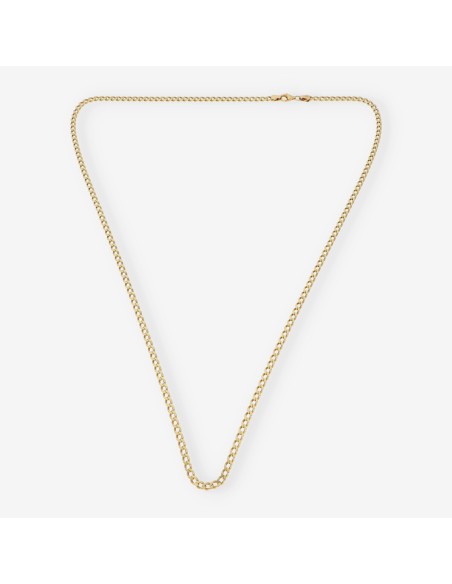Cadena barbada 75cm en oro 18kt