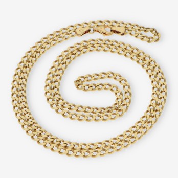 Cadena barbada 75cm en oro 18kt 2