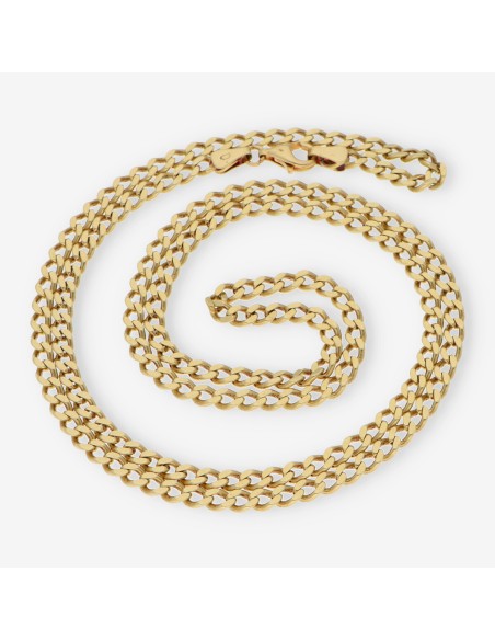 Cadena barbada 75cm en oro 18kt