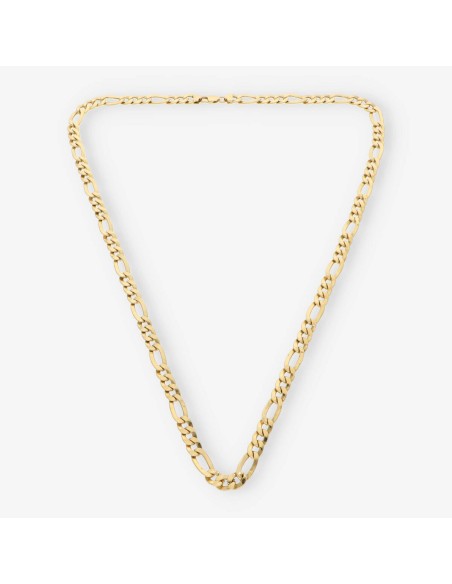 Cadena barbada 3x1 en oro 18kt 60.5cm