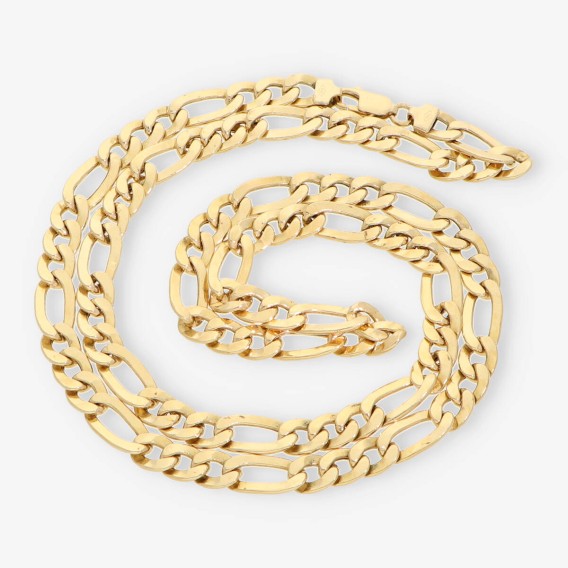 Cadena barbada 3x1 en oro 18kt 60.5cm