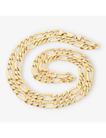 Cadena barbada 3x1 en oro 18kt 60.5cm