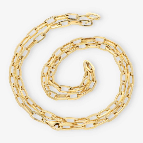 Cadena forzada eslabones largos en oro 18kt 64.5cm