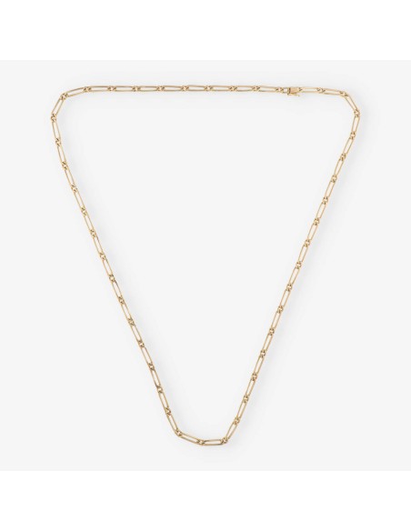 Cadena alterna 80cm 1x1 en oro 18kt