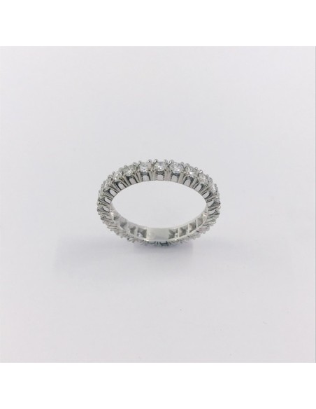 Alianza en oro blanco 18kt con brillantes