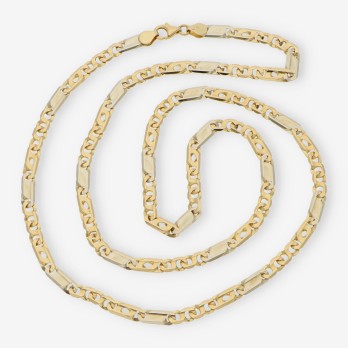 Cadena plana 60cm en oro 18kt 2