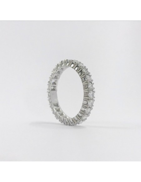 Alianza en oro blanco 18kt con brillantes