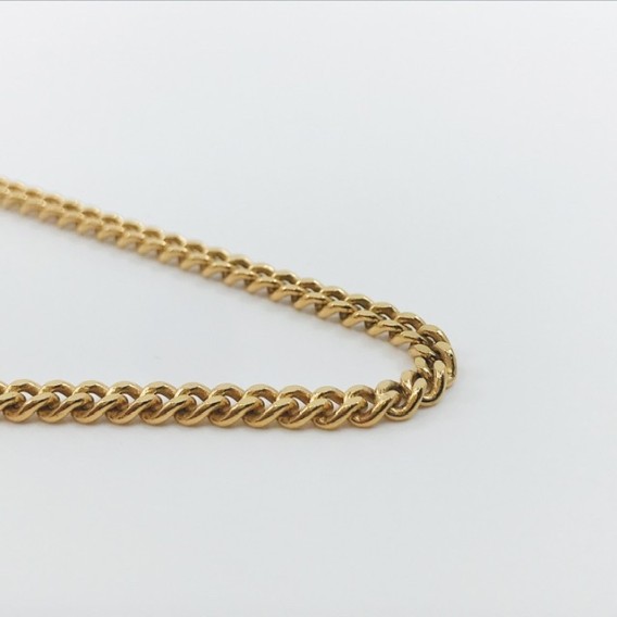 Cadena barbada en oro 18kt