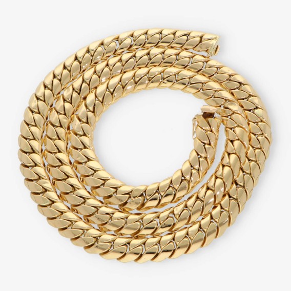 Cadena barbada 71cm en oro 18kt