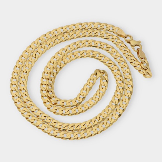 Cadena barbada en oro 18kt