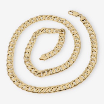 Cadena barbada en oro 18kt 2