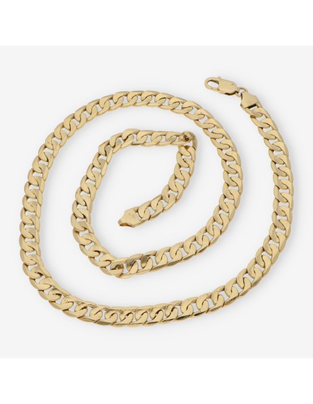 Cadena barbada en oro 18kt