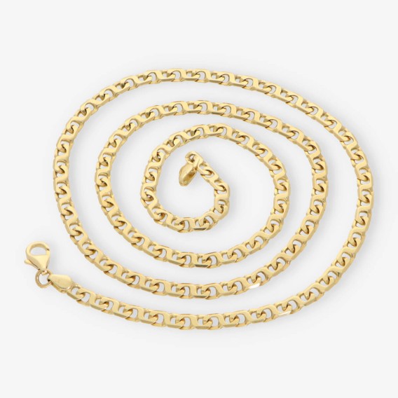 Cadena plana 60cm en oro 18kt
