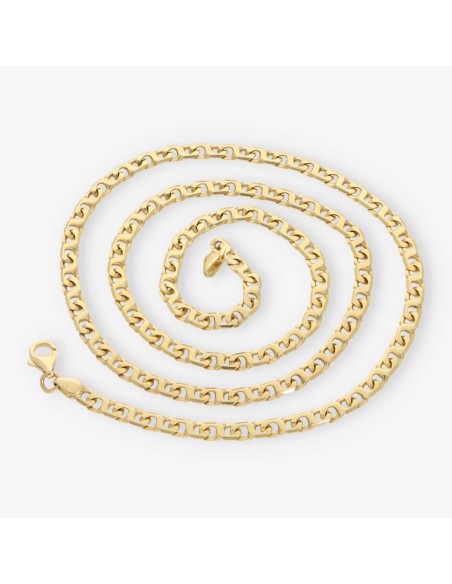 Cadena plana 60cm en oro 18kt