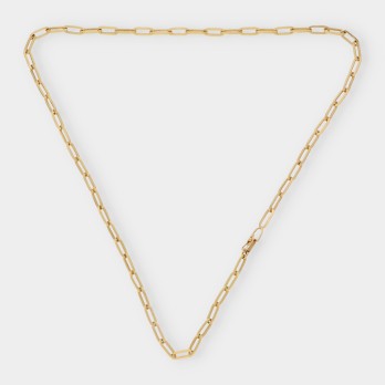 Cadena forzada eslabones largos en oro 18kt