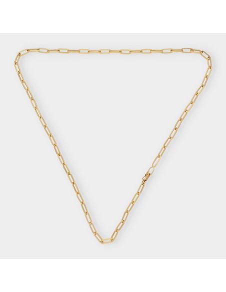Cadena forzada eslabones largos en oro 18kt