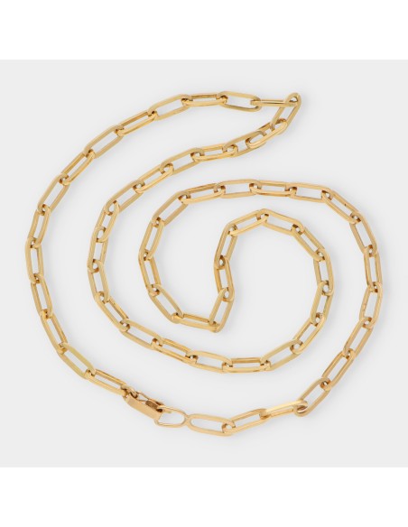 Cadena forzada eslabones largos en oro 18kt