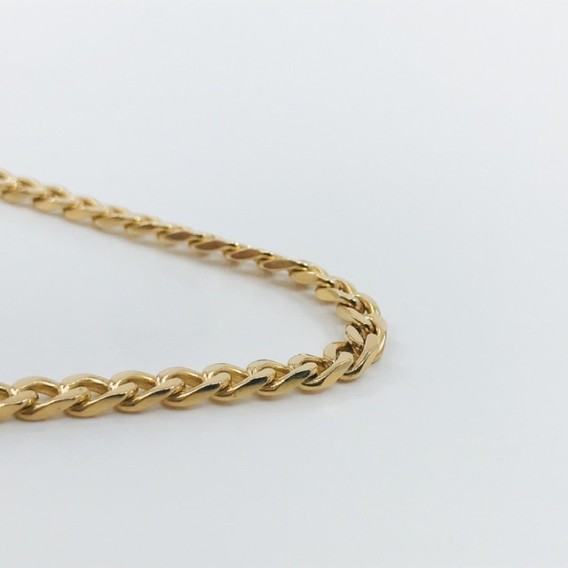 Cadena barbada en oro 18kt