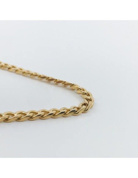 Cadena barbada en oro 18kt