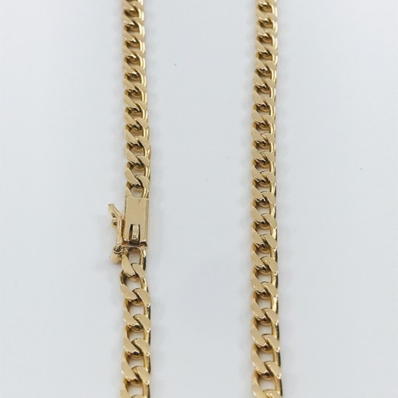 Cadena barbada en oro 18kt