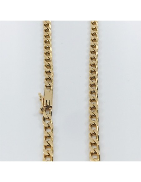 Cadena barbada en oro 18kt