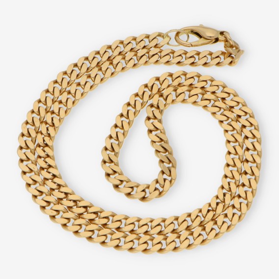 Cadena barbada en oro 18kt