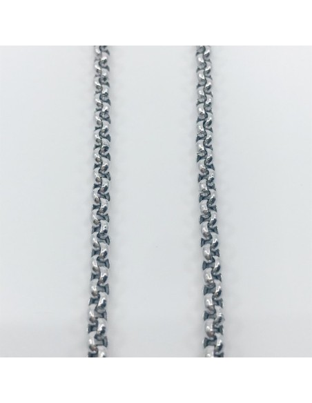 Cadena rolo en oro blanco 18kt