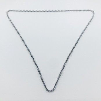 Cadena rolo en oro blanco 18kt 2