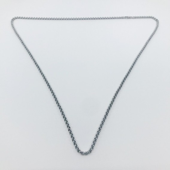 Cadena rolo en oro blanco 18kt