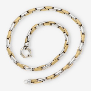 Cadena 46cm en oro bicolor 18kt 2