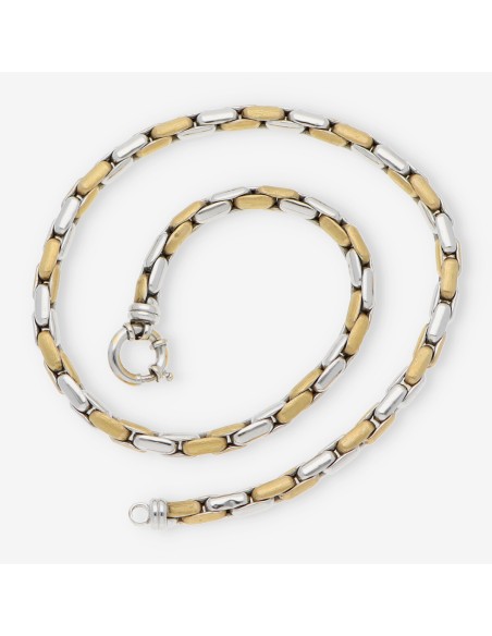 Cadena 46cm en oro bicolor 18kt