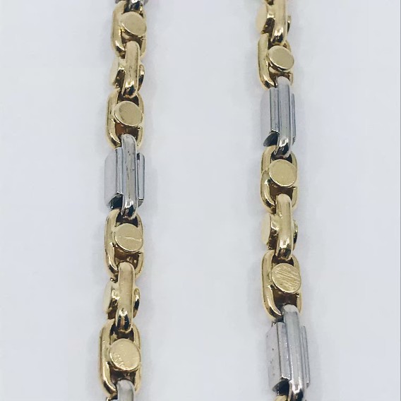 Cadena en oro bicolor 18kt