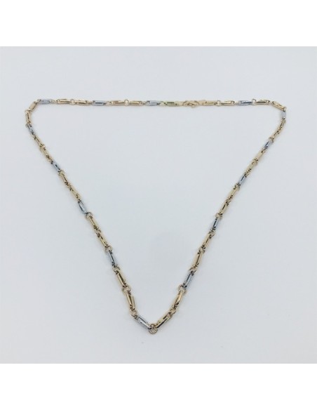 Cadena en oro bicolor 18kt