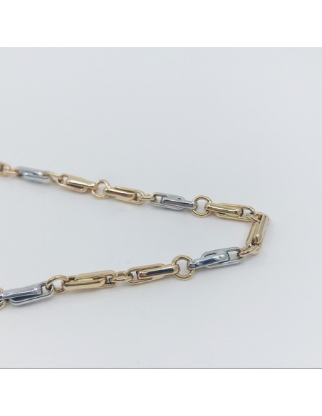 Cadena en oro bicolor 18kt