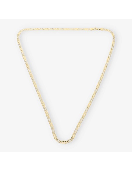 Cadena plana 60cm en oro bicolor 18kt NUEVO