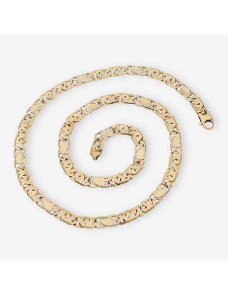 Cadena plana en oro 18kt