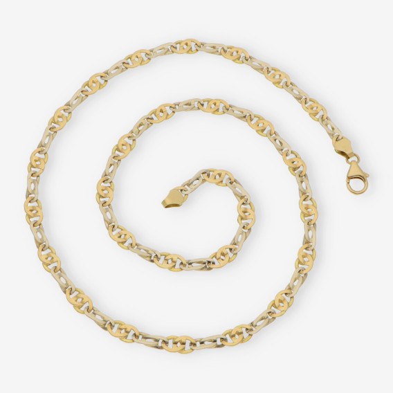 Cadena 45.5cm en oro bicolor 18kt
