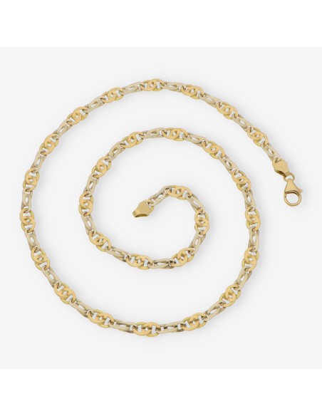 Cadena 45.5cm en oro bicolor 18kt