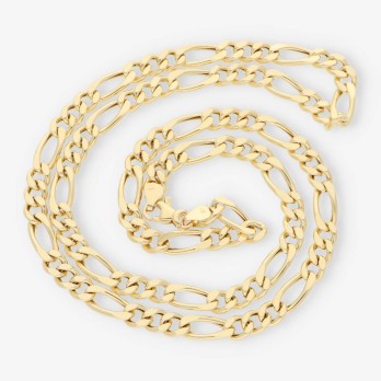 Cadena barbada 3x1 en oro 18kt 60cm NUEVO 2